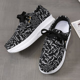 Print Lace-Up Casual Shoes