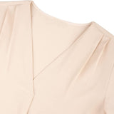 Pleated Loose V-neck Chiffon Shirt