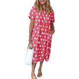 Polka Dot Concealed Pocket Dress