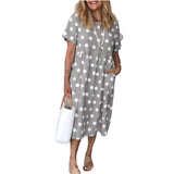 Polka Dot Concealed Pocket Dress