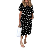 Polka Dot Concealed Pocket Dress