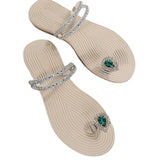 Pretty Green Rhinestone Sandals