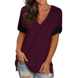 Pullover Panel Short Sleeve T-Shirt