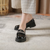 Round Toe Platform Classic Loafers