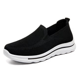 Round Toe Slip On Fly Knit Walking Shoes