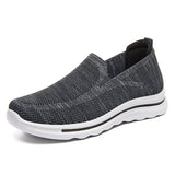 Round Toe Slip On Fly Knit Walking Shoes