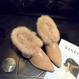 Shaped Heel Fashion Leather Shoes