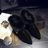 Shaped Heel Fashion Leather Shoes