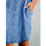 Short Sleeve Slim Fit Denim Dress