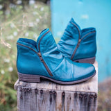 Side Zip Pleated Women's Boots