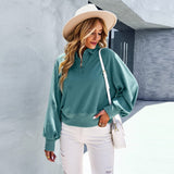 Simple Long Sleeve Solid Sweatshirts