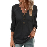 Lace Long Sleeve Panel T-Shirt