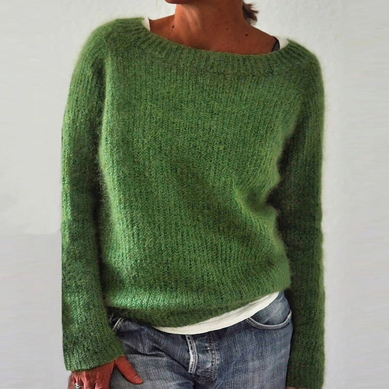Solid Color Basic Knitted Sweater