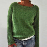 Solid Color Basic Knitted Sweater