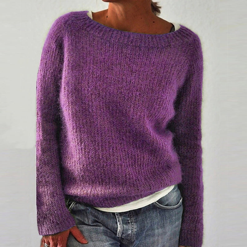 Solid Color Basic Knitted Sweater