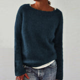 Solid Color Basic Knitted Sweater