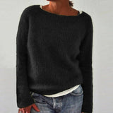 Solid Color Basic Knitted Sweater