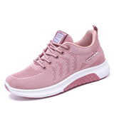 Sports Lace Up Fly Knit Sneakers