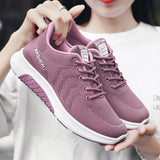 Sports Lace Up Fly Knit Sneakers