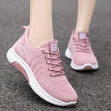 Sports Lace Up Fly Knit Sneakers