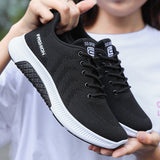 Sports Lace Up Fly Knit Sneakers