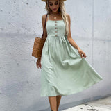 Strappy Linen Dress