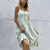 Strappy Linen Dress