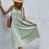 Strappy Linen Dress - Mint