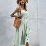 Strappy Linen Dress