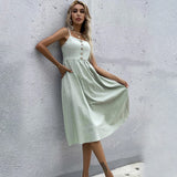 Strappy Linen Dress