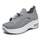 Stylish Lace Up Hollow Out Fly Knit Sneakers