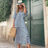 Summer Beach Puff Sleeve Long Dress
