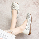 Super Soft Cutout Leather Flats