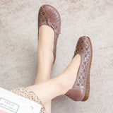 Super Soft Cutout Leather Flats