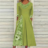 Swing Half Sleeve Floral Print Dress