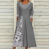 Swing Half Sleeve Floral Print Dress