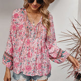 Romantic Holiday Print Shirt