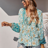 Romantic Holiday Print Shirt