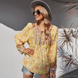 Romantic Holiday Print Shirt
