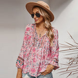 Romantic Holiday Print Shirt