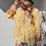 Romantic Holiday Print Shirt