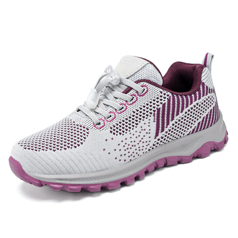 Travel Comfort Fly Knit Running Shoes For Mom