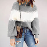 Turtleneck Contrast Sweater
