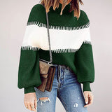 Turtleneck Contrast Sweater