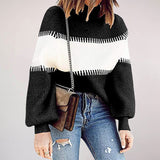 Turtleneck Contrast Sweater