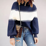 Turtleneck Contrast Sweater