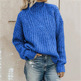 Turtleneck Twist Knit Pullover Sweater
