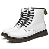 Unisex Leather Lace-up Boots