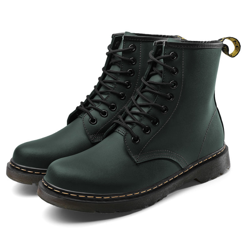 Unisex Leather Lace-up Boots