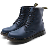 Unisex Leather Lace-up Boots